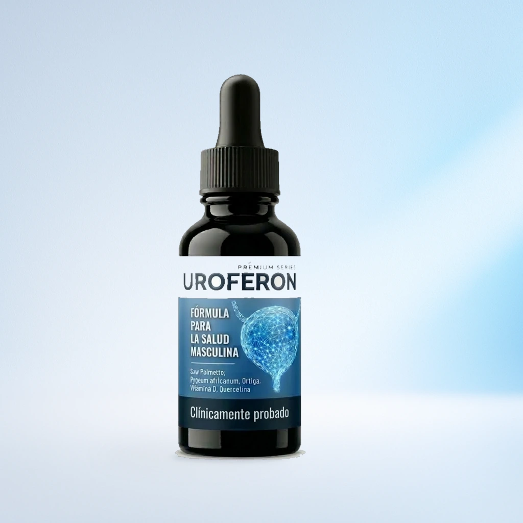 Frasco original de Uroferon de 30 ml sellado, como llega el pedido